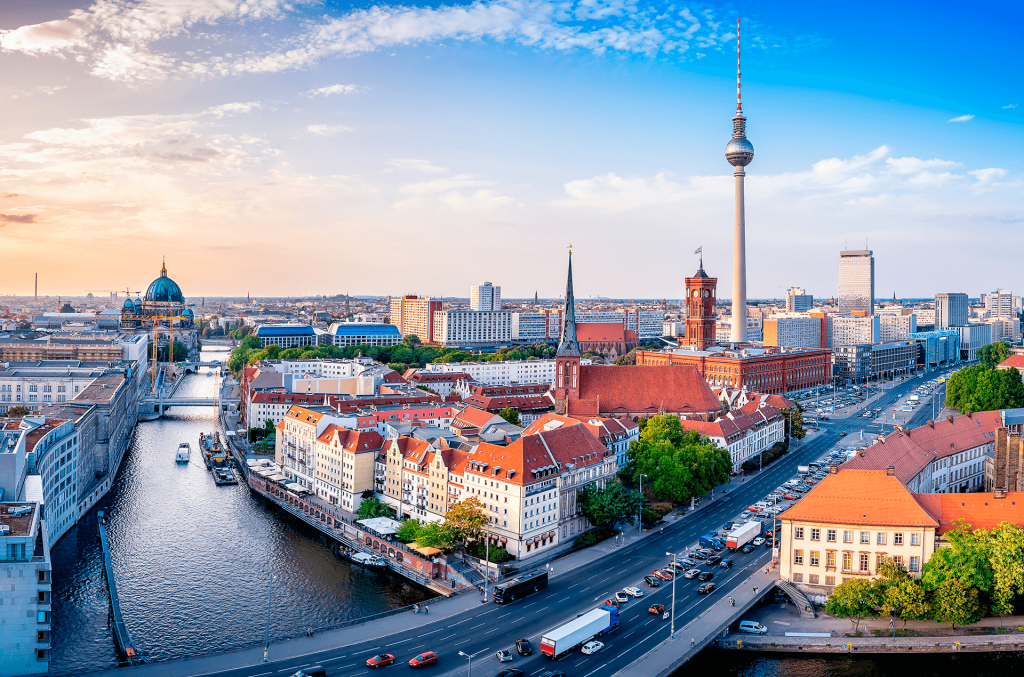vistas panorámicas al centro de la ciudad de Berlín