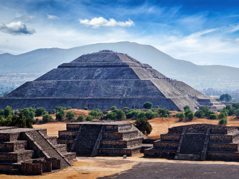 Panorama of Teotihuacan Pyramids