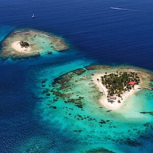 Vista panorámica de las islas de San Blas en Panamá