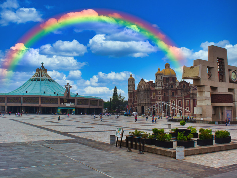 Vista Panorámica de la Basílica de Guadalupe en Ciudad de México